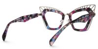Deiter - Cat Eye Floral Eyeglasses | Vooglam Side View