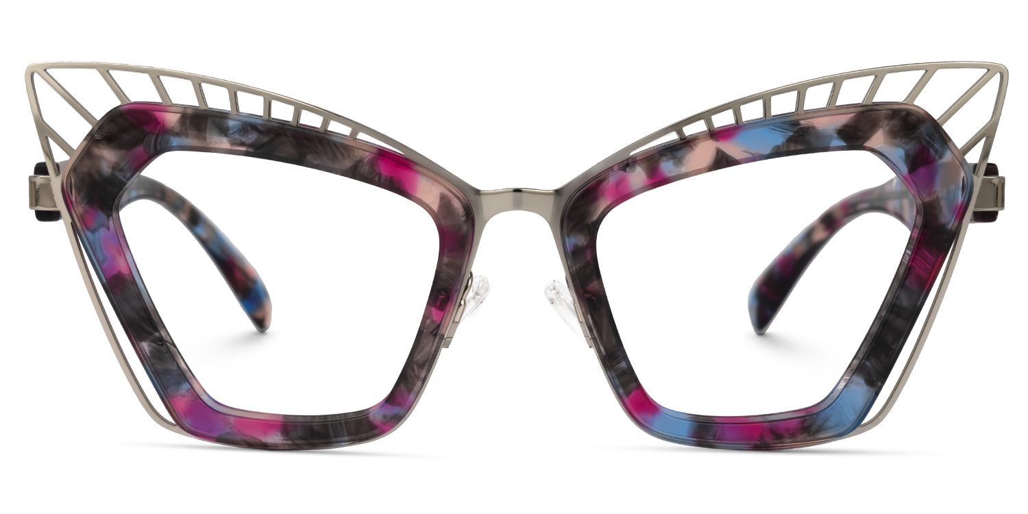 Deiter - Cat Eye Floral Eyeglasses by Vooglam - Angle View