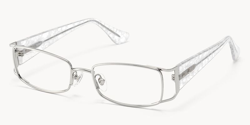 Wren - Rectangle Silver Eyeglasses
