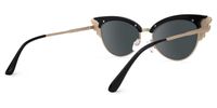 Portia - Black Browline Sunglasses | Vooglam Side View