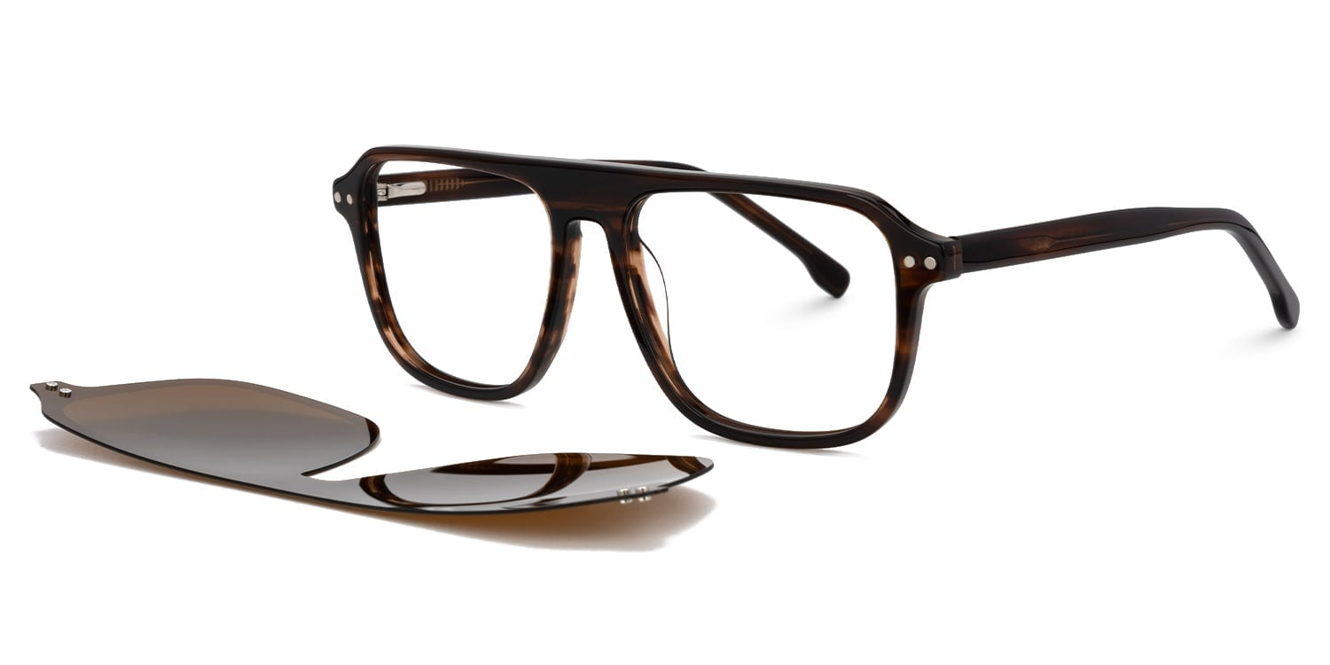 Naiser - Aviator Brown Sunglasses by Vooglam - Product View 6