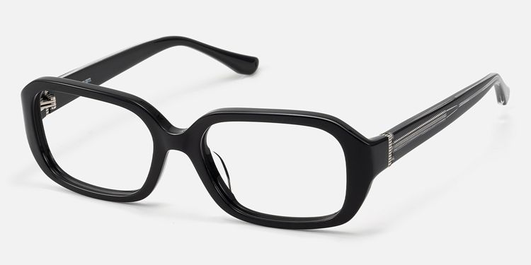 Mies - Exposed Hardware Acetate Black Frames | Vooglam