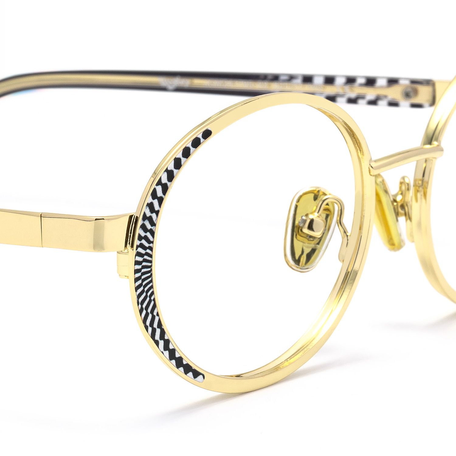 Vortex - Oval Two-tone Eyeglasses | Vooglam Design Details