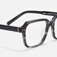 Jafaru - Rectangle Grey Eyeglasses | Vooglam Design Details