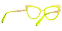 Aderes - Cat Eye Green Eyeglasses | Vooglam Side View