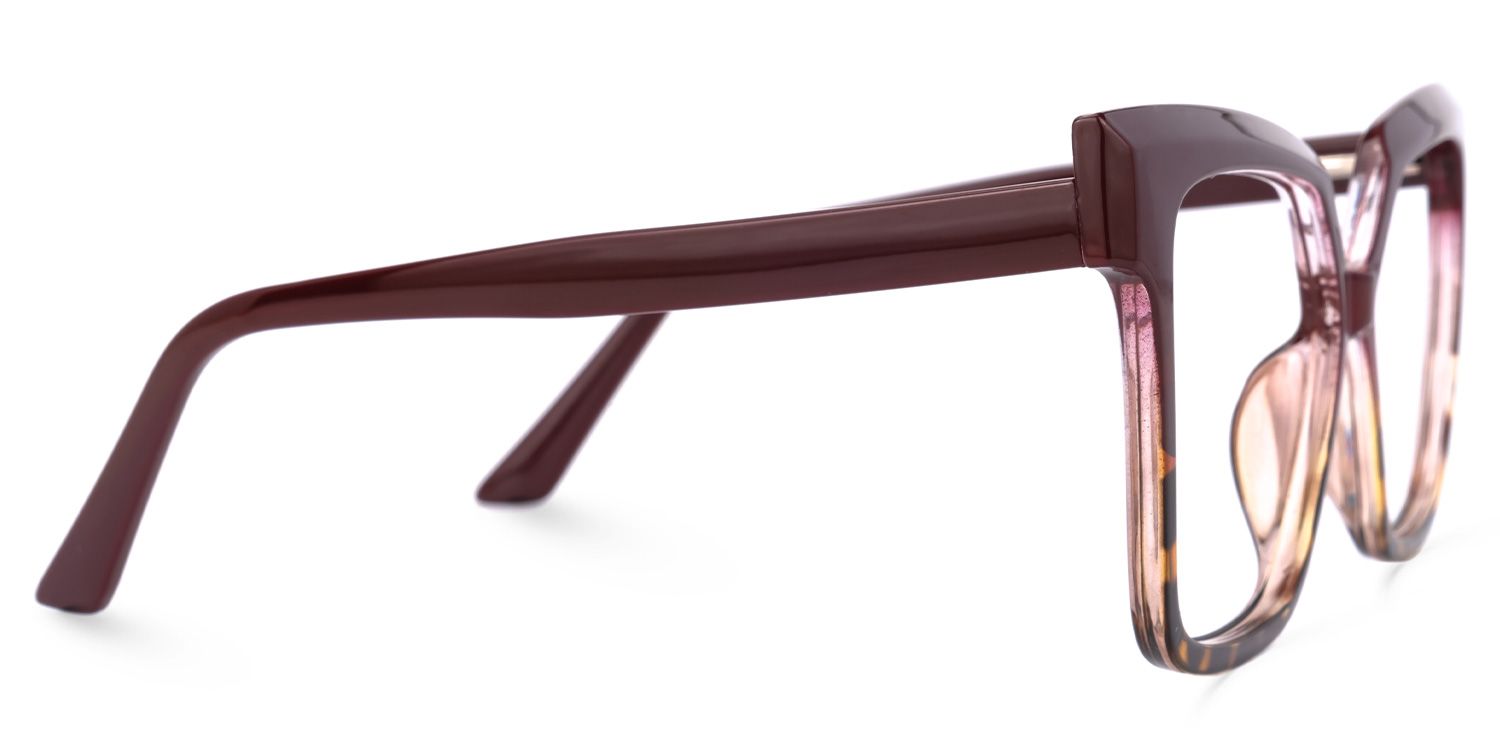 Istas - Square Coffee/Tortoise Eyeglasses | Vooglam 4