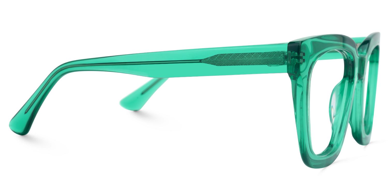 Eisa - Square Green Eyeglasses | Vooglam 4