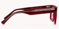 Razor - Rectangle Red Eyeglasses - 3