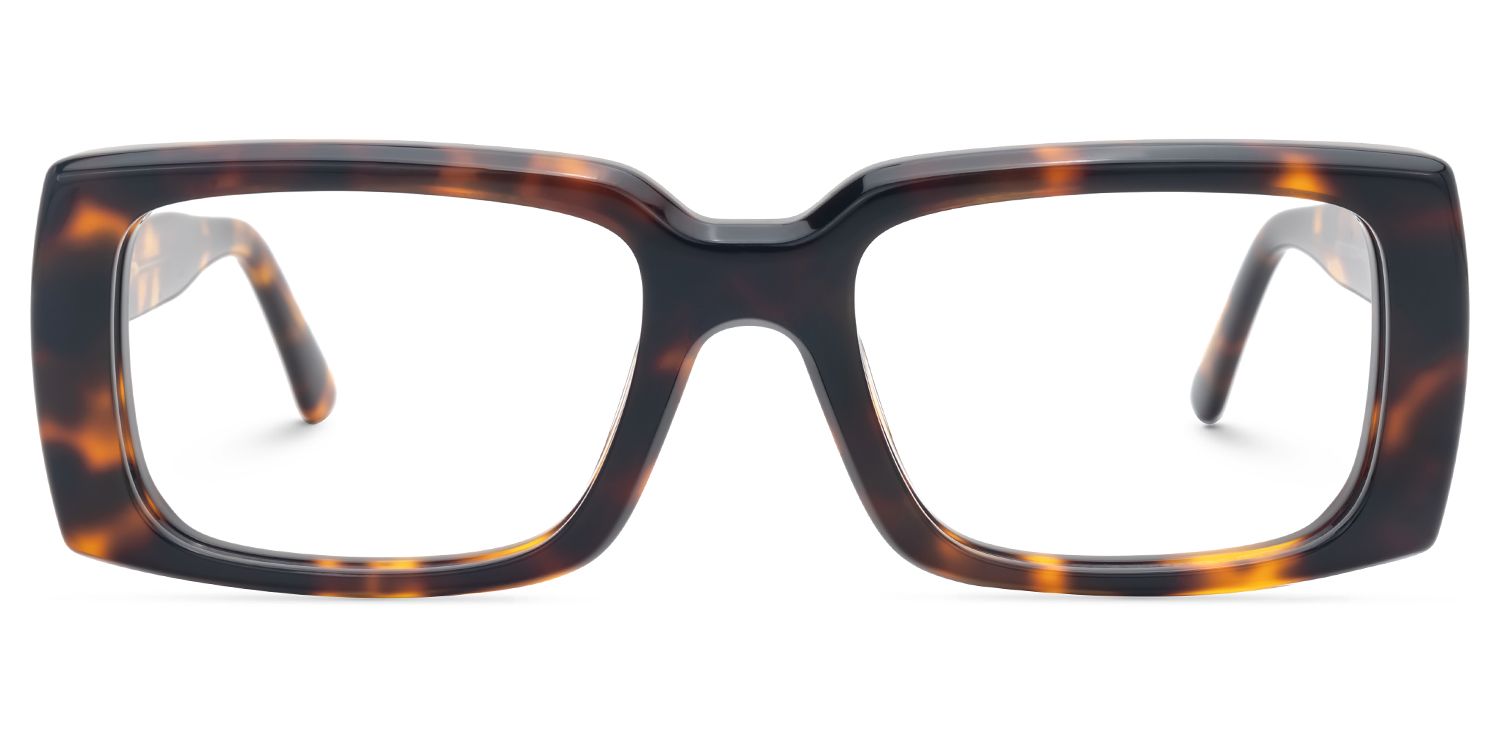 Eirwyn - Rectangle Tortoise Eyeglasses | Vooglam Angle View
