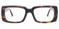 Eirwyn - Rectangle Tortoise Eyeglasses | Vooglam Angle View
