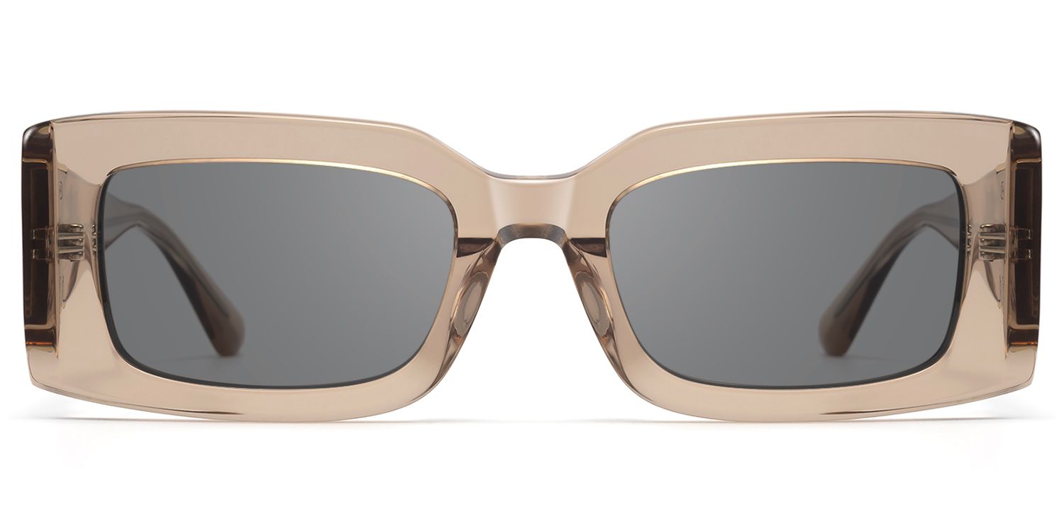 Aurelia - Brown Transparent Bold Sunglasses | Vooglam Product Details 1