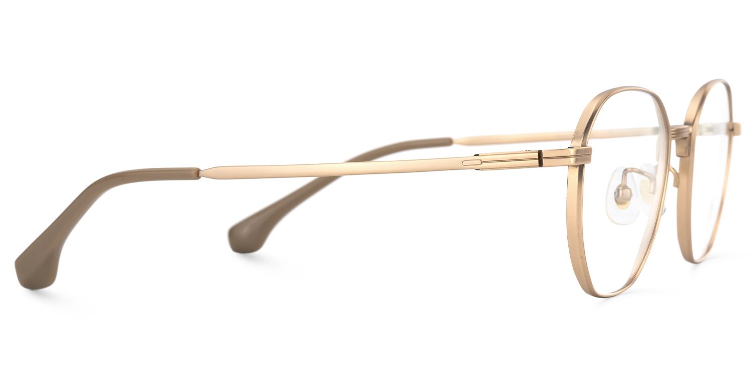 Grain - Geometric Gold Eyeglasses | Vooglam 4