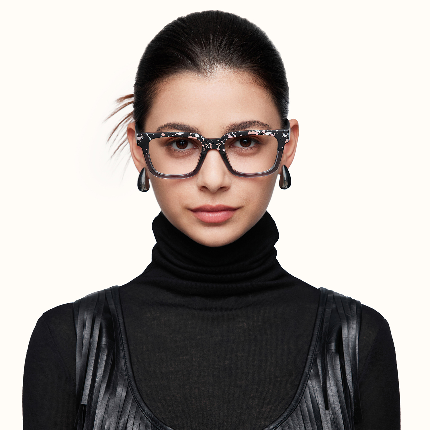 Strobe - Rectangle Two-tone Eyeglasses - 1