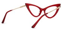Fariat - Cat Eye Red Eyeglasses | Vooglam Side View