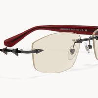 Fracture - Rectangle Red Sunglasses - 4