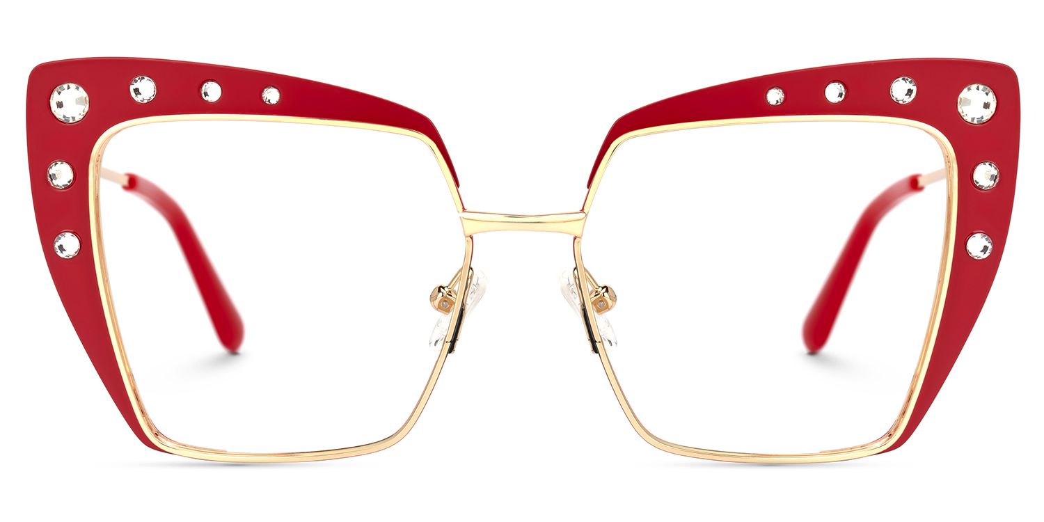 Afrim - Square Red Eyeglasses product detail 2