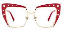 Afrim - Square Red Eyeglasses - 2