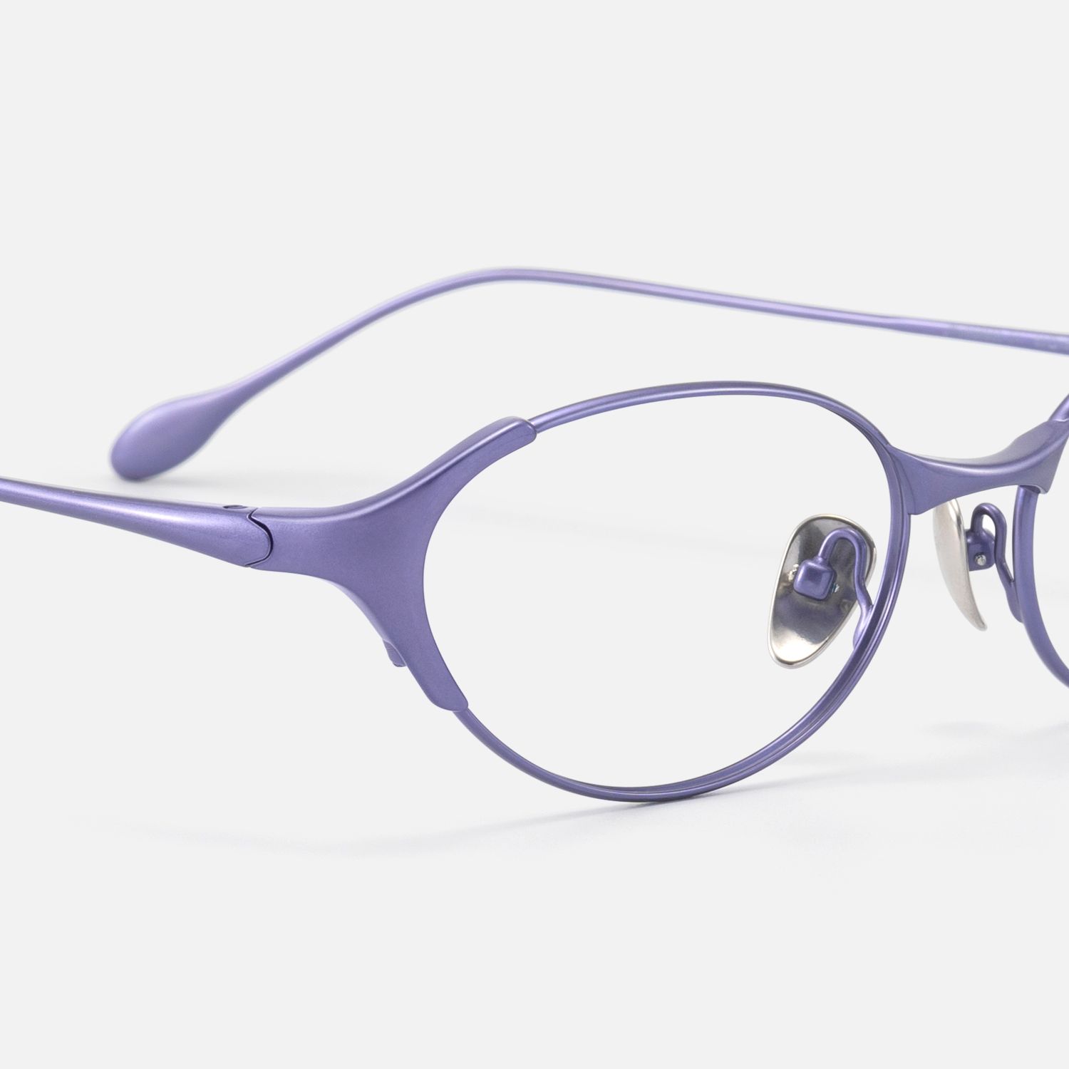 Ebisu - Purple Metal Rimmed Oval Glasses | Vooglam Design Details