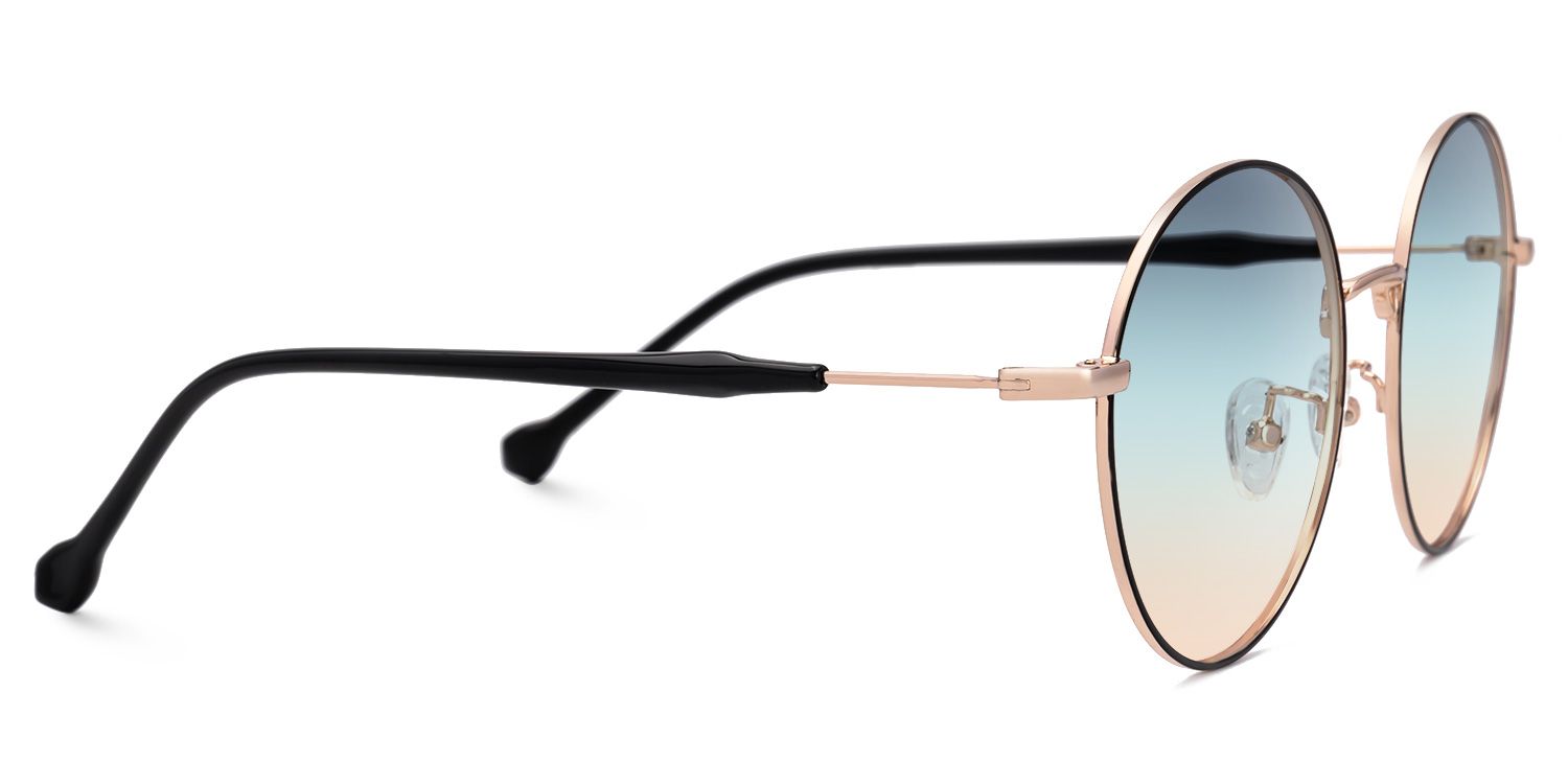Lacey - Round Black Prescription Sunglasses | Vooglam 4