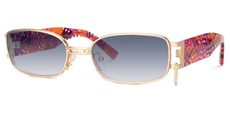 Gagenia - Rectangle Gold Sunglasses