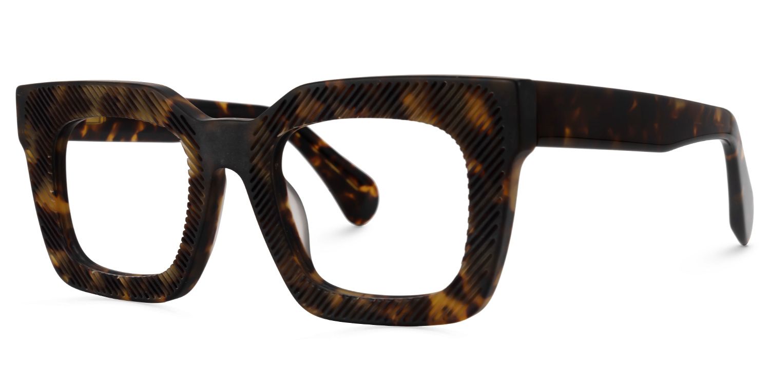 Delgado - Rectangle Tortoise Eyeglasses by Vooglam - Front View