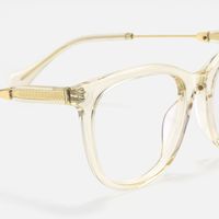 Bask - Square Yellow Eyeglasses | Vooglam Design Details