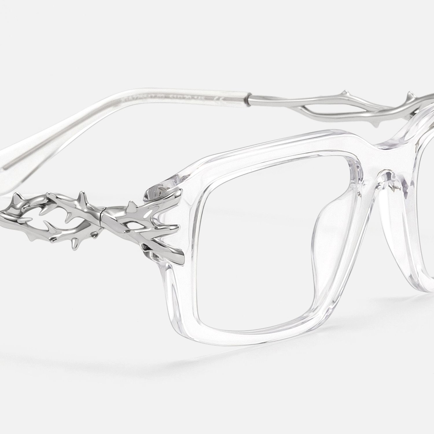 Vorpal - Rectangle Silver Eyeglasses product detail 4
