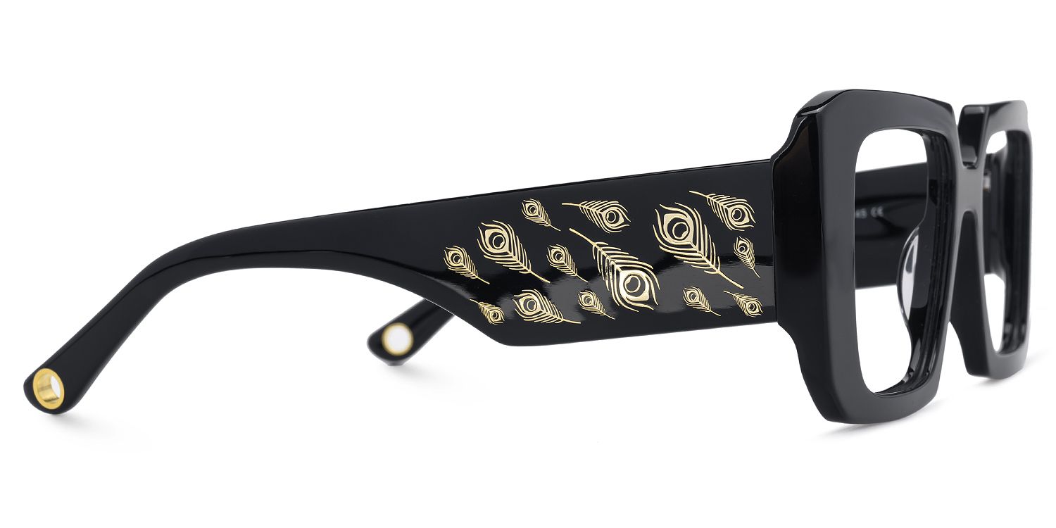 Ellery - Rectangle Black Eyeglasses product detail 4
