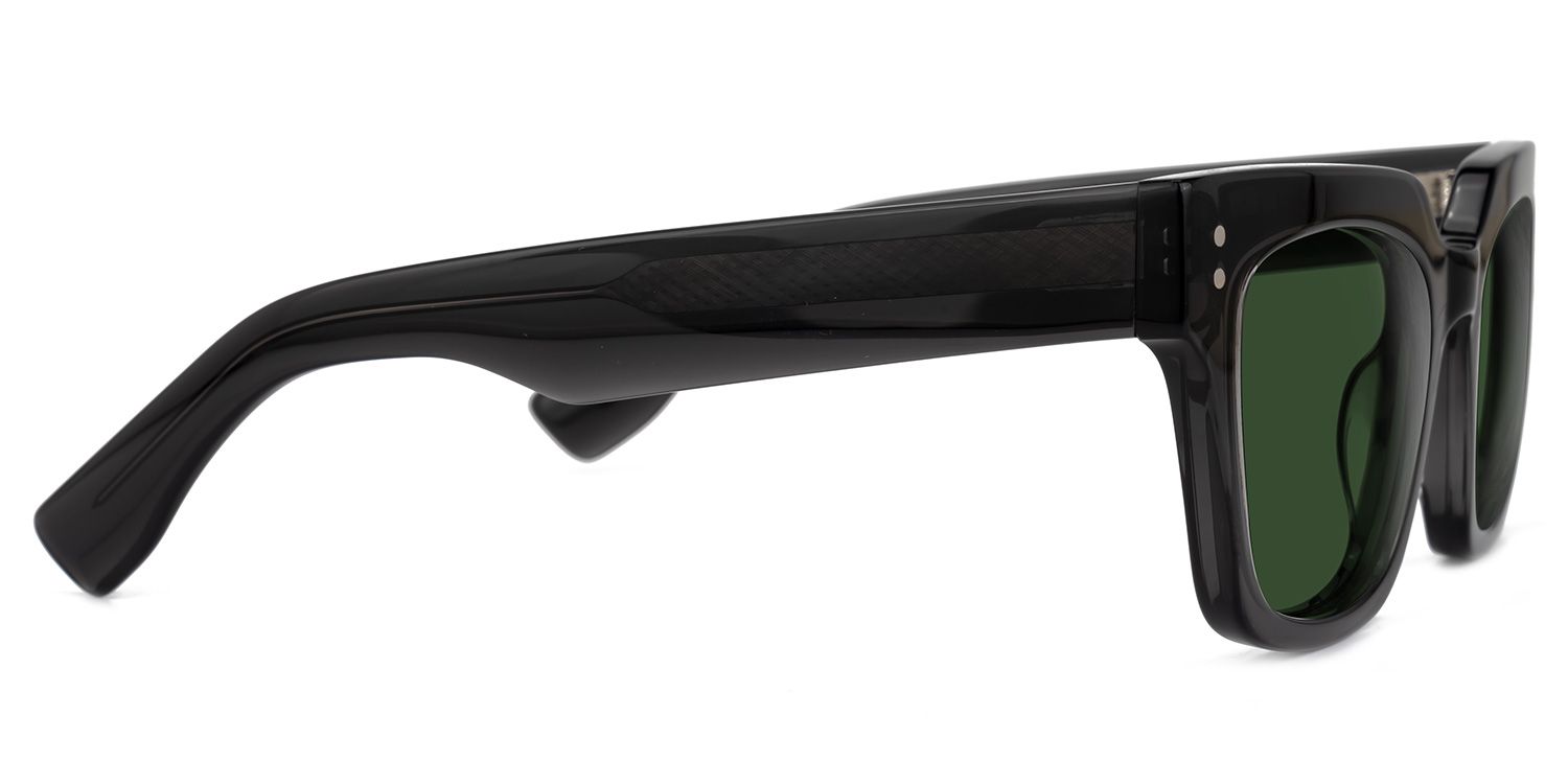 Dawid - Rectangle Grey Sunglasses | Vooglam 4