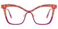 Aeryn - Cat Eye Violet/Red Eyeglasses | Vooglam Angle View
