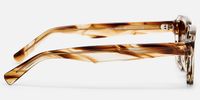Jet - Rectangle Brown Sunglasses | Vooglam Side View