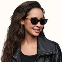 Nomad - Tortoise Cat eye Sunglasses | Vooglam On Model 2