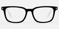 Lajos - Rectangle Black Eyeglasses | Vooglam Angle View