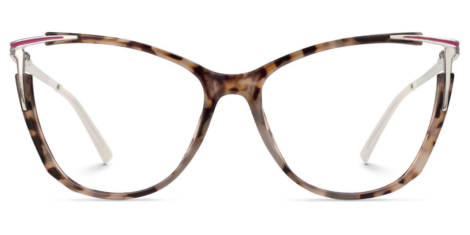 Eirlys - Cat Eye Brown/Tortoise Eyeglasses | Vooglam Angle View