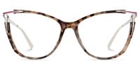 Eirlys - Cat Eye Brown/Tortoise Eyeglasses | Vooglam Angle View