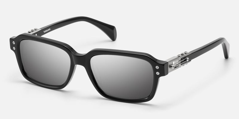 Anacortes - Mirrored Black Guitar Temple Shades | Vooglam