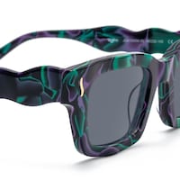 Wave - Cat Eye Pattern Sunglasses - 4