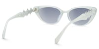 As If - Cat Eye Silver Sunglasses - 4