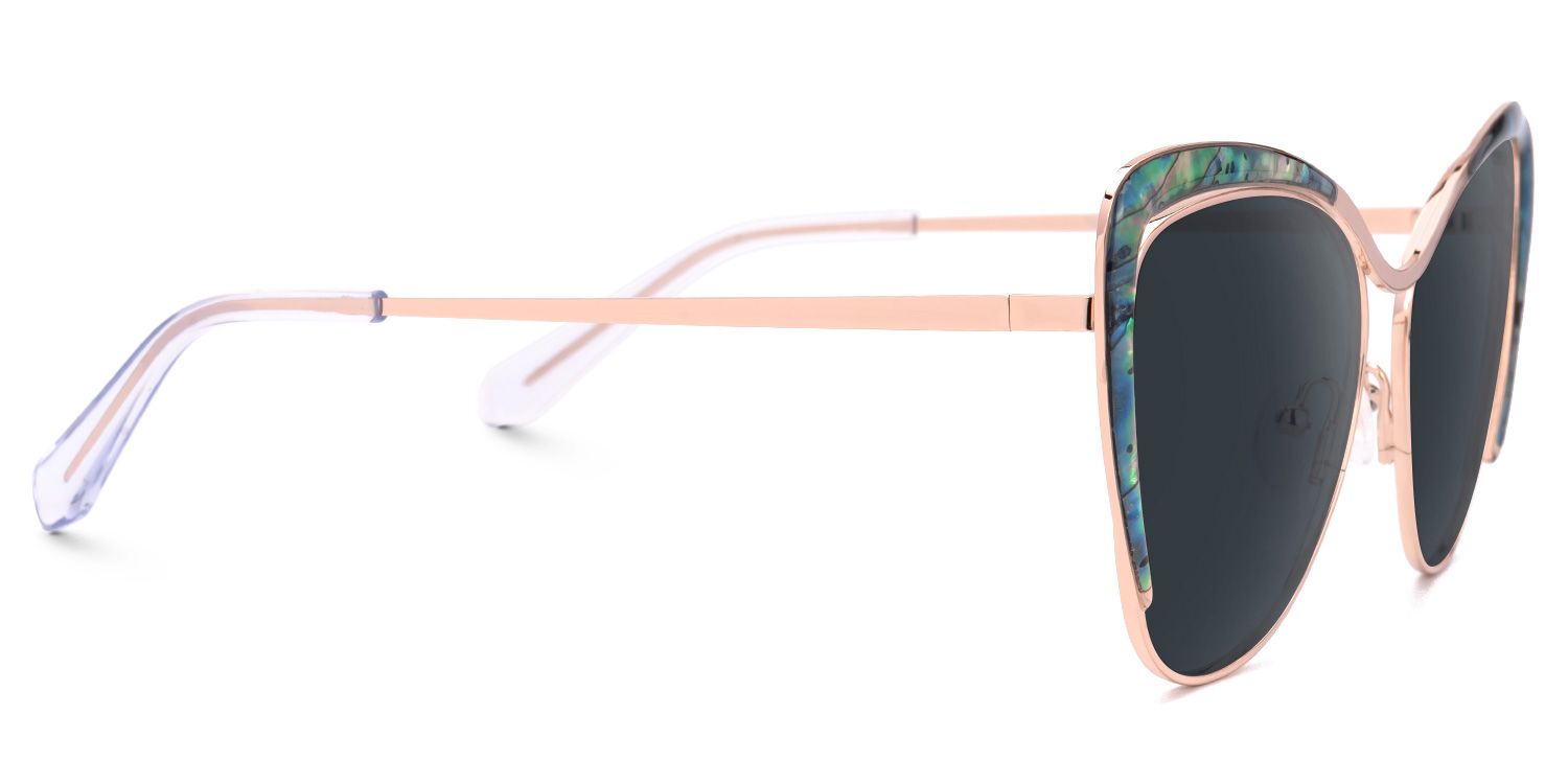 Kahlilia - Cat Eye Gold Prescription Sunglasses | Vooglam 4