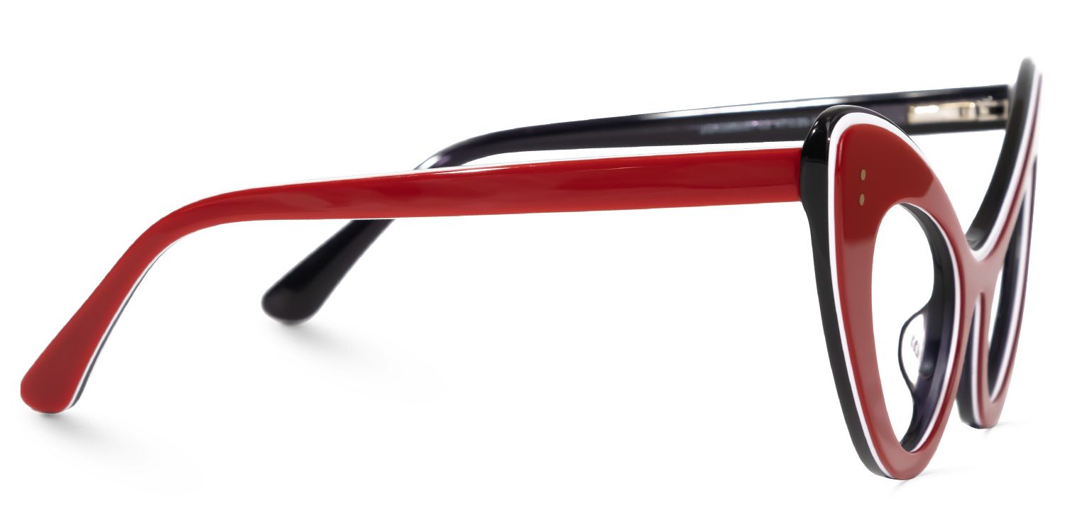 Danesha - Cat Eye Red Eyeglasses | Vooglam 4