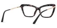 Annie - Rectangle Black Eyeglasses | Vooglam Side View