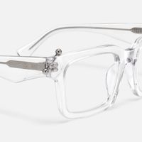 Spike - Rectangle Transparent Eyeglasses | Vooglam Design Details