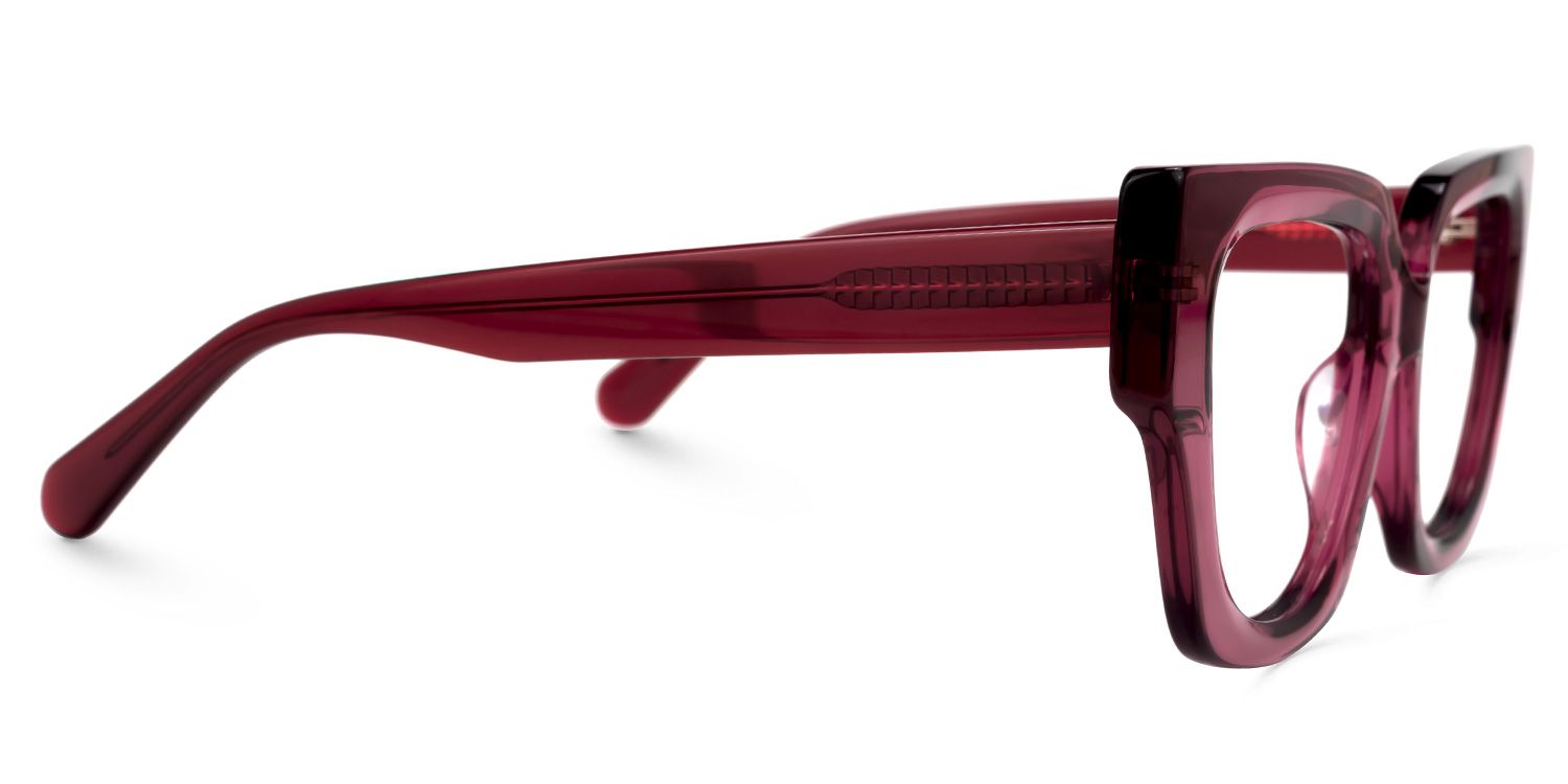Efrat - Cat Eye Purple Eyeglasses by Vooglam - Product View 4