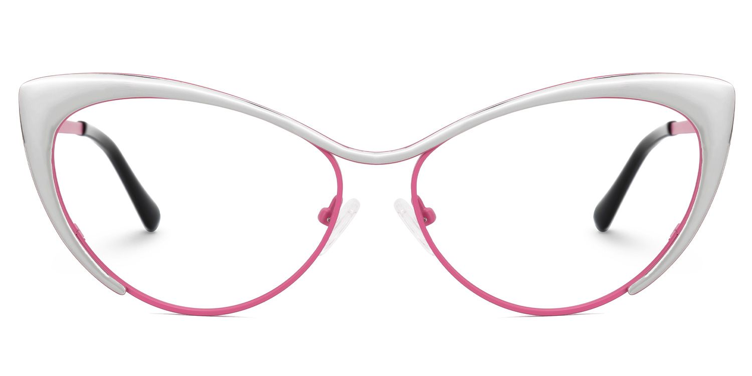 Annabelle - Cat Eye Two-tone Eyeglasses | Vooglam Angle View