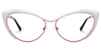 Annabelle - Cat Eye Two-tone Eyeglasses | Vooglam Angle View