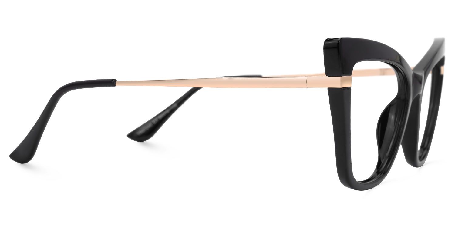 Egor - Cat Eye Black Eyeglasses | Vooglam 4