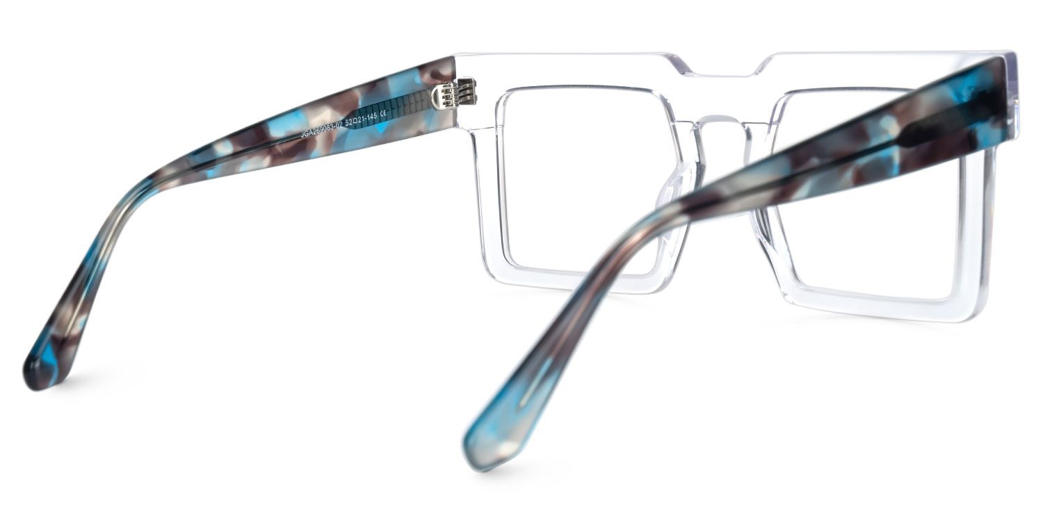 Elinoah - Square Crystal Eyeglasses | Vooglam Side View