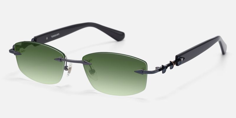 Fracture - Ultralight Frameless Black Glasses | Vooglam