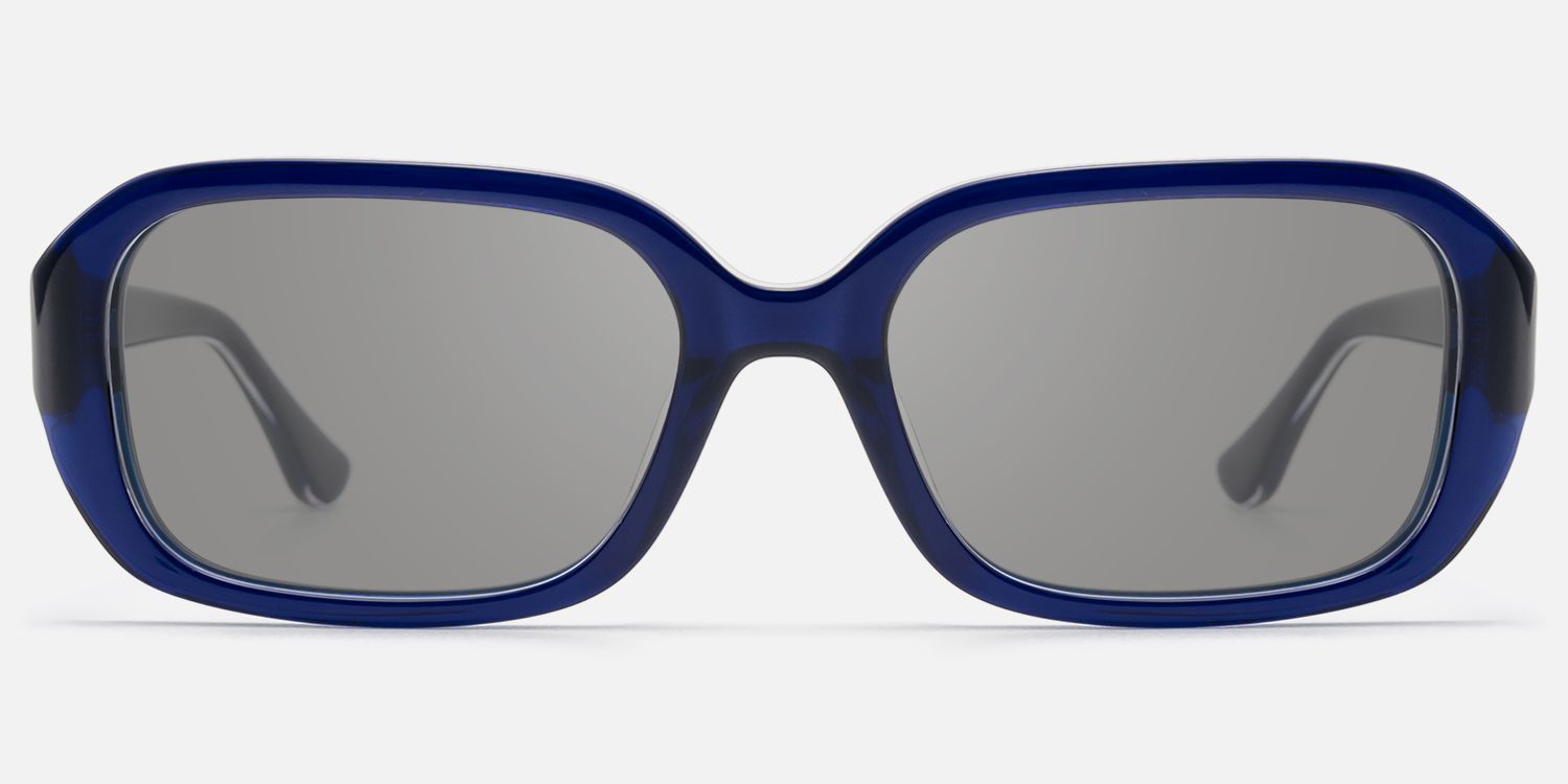 Mies - Blue Acetate Sunglasses with Metal Pins | Vooglam Angle View