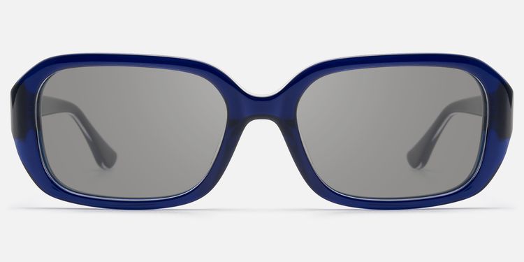 Mies - Blue Acetate Sunglasses with Metal Pins | Vooglam